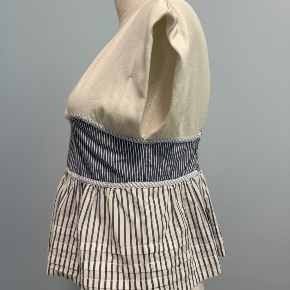 Pilcro Mixed Stripe Babydoll Top Size XSP - Picture 2 of 6